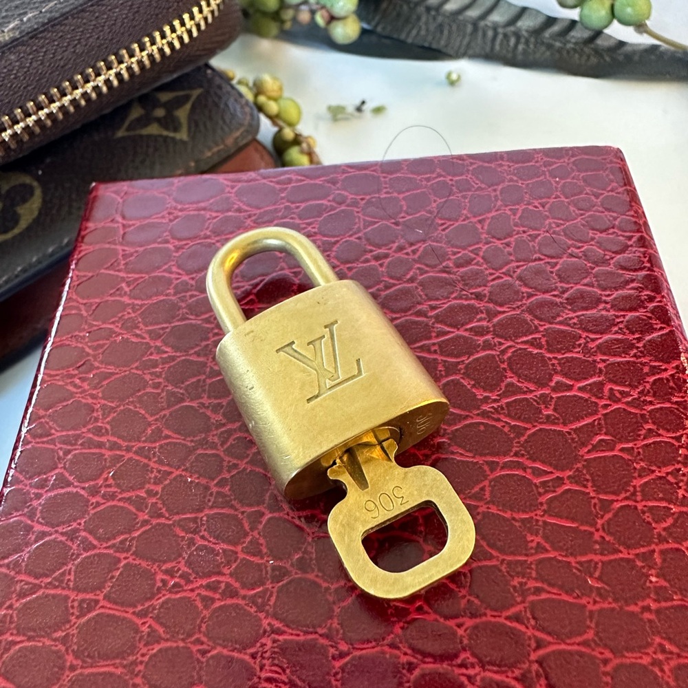 Louis Vuitton Gold Padlock with Key